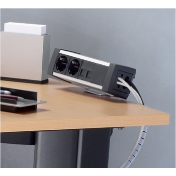 Gniazdo meblowe Desk Socket 4x230V 2xRJ45 kat.5e 2xUSB A-C 4,2A 1xHDMI 4xprzewód dł.3m
